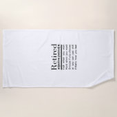 Serviette De Plage retraite amusante (Devant)