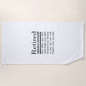 Serviette De Plage retraite amusante (Devant)