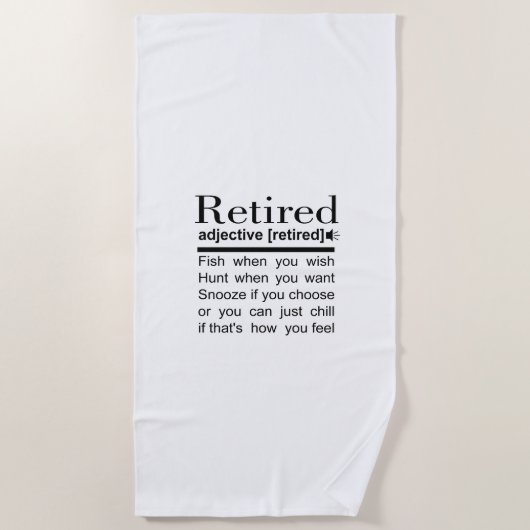 Serviette De Plage retraite amusante (Devant)