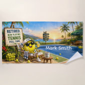 Serviette De Plage Retraite de tennis (Devant)