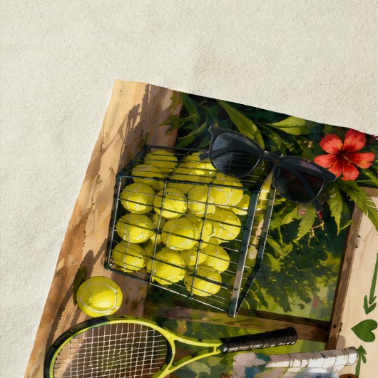 Serviette De Plage Retraite de tennis (En situation)