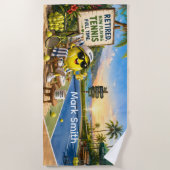 Serviette De Plage Retraite de tennis (Devant)