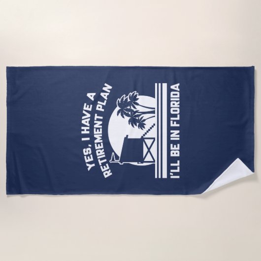 Serviette De Plage Retraite Floride (Devant)