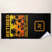 Serviette De Plage Retraité Pas Mon Problème Plus Coucher De Soleil T (Devant)