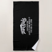 Serviette De Plage Retraite Qui Est Heureux Le Lundi ? Retraité (Devant)