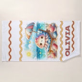 Serviette De Plage Retraite Relaxation de méduse personnalisée (Devant)