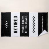 Serviette De Plage Retraité Vous Voir À La Plage (Devant)