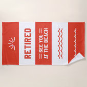 Serviette De Plage Retraité Vous Voir À La Plage (Devant)