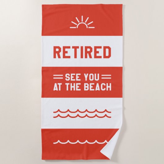 Serviette De Plage Retraité Vous Voir À La Plage (Devant)