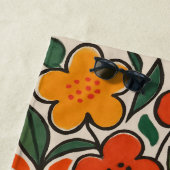 Serviette De Plage Retro 1960s Style Floral Pattern (En situation)