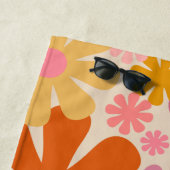 Serviette De Plage Retro 60s les années 70 esthétique motif floral (En situation)