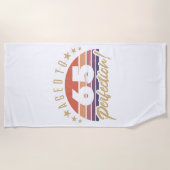 Serviette De Plage Retro 65e Humour d'anniversaire (Devant)