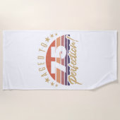 Serviette De Plage Retro 75e Humour d'anniversaire (Devant)