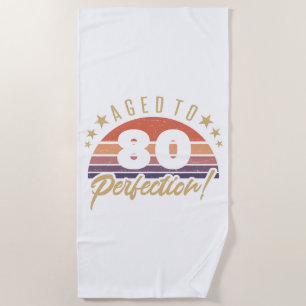 Serviette De Plage Retro 80e Humour d'anniversaire