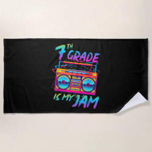 Serviette De Plage Rétro 80s 7e année est mon truc retour à l'école