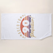 Serviette De Plage Retro 90e Humour d'anniversaire (Devant)