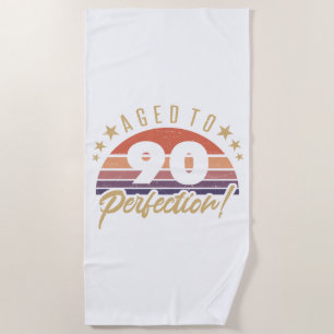 Serviette De Plage Retro 90e Humour d'anniversaire