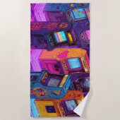 Serviette De Plage Retro Arcade Machines (Devant)