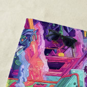 Serviette De Plage Retro Arcade Machines in Space (En situation)