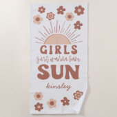 Serviette De Plage Retro Bachelorette Filles Fête Juste Vous Voulez A (Devant)