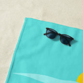 Serviette De Plage Retro Beach Été Milieu du siècle moderne (En situation)