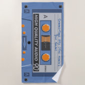 Serviette De Plage rétro cassette de musique 80s (mixtape) (Devant)