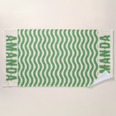 Serviette De Plage Retro Concordance personnalisée vacances d'été (Devant)