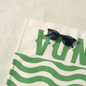 Serviette De Plage Retro Concordance personnalisée vacances d'été (En situation)