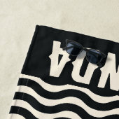 Serviette De Plage Retro Concordance personnalisée vacances d'été (En situation)