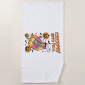 Serviette De Plage Retro Creepin dans Halloween d'automne (Devant)