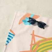 Serviette de plage rétro d'été (En situation)