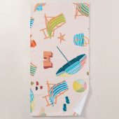 Serviette de plage rétro d'été (Devant)