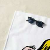 Serviette De Plage Rétro fille d'été (En situation)