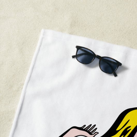 Serviette De Plage Rétro fille d'été (En situation)