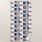 Serviette De Plage Retro Happy Administrative Professionals Day (Devant)