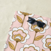 Serviette De Plage Retro Jardin rose motif floral (En situation)