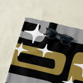 Serviette De Plage Retro Mid-Century Moderne Abstrait (En situation)