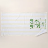 Serviette De Plage Retro Modern Green & Yellow Miami Bach Party (Devant)