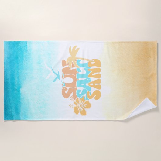 Serviette De Plage Rétro moderne (Devant)