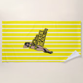 Serviette De Plage retro myrtbeach (Devant)