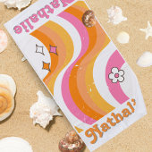 Serviette de plage Retro personnalisée avec nom -