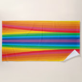 Serviette de plage Retro Rainbows (Devant)