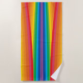 Serviette de plage Retro Rainbows (Devant)