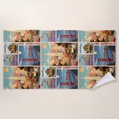 Serviette De Plage Retro San Francisco Batchwork (Devant)