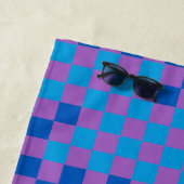 Serviette De Plage Retro Snake Checker À damiers Motif (En situation)