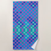 Serviette De Plage Retro Snake Checker À damiers Motif (Devant)