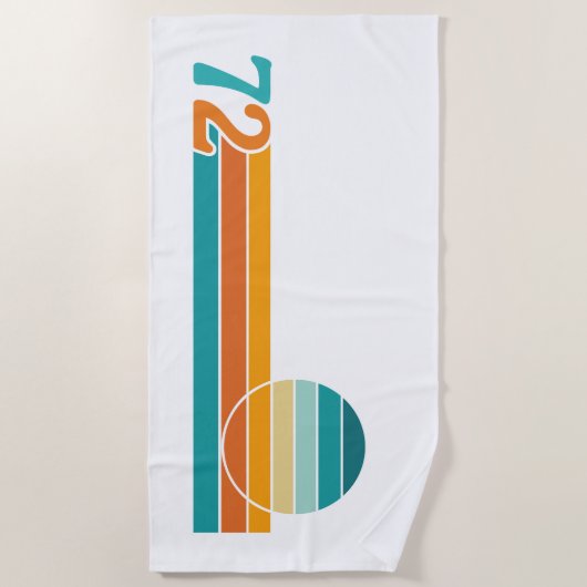 Serviette De Plage Retro Sunset 72 (Devant)