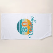 Serviette De Plage Retro Sunset 80 Vintage Distressed (Devant)