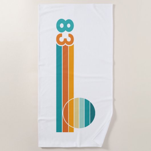 Serviette De Plage Retro Sunset 83 (Devant)