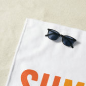 Serviette de plage Rétro Sunset Summer Time (En situation)